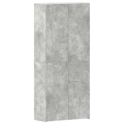 Sko skab 80 x 35.5 x 180 cm Konstrueret træ Grå