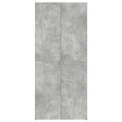 Sko skab 80 x 35.5 x 180 cm Konstrueret træ Grå