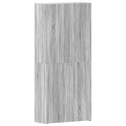 Sko skab 80 x 35.5 x 180 cm Konstrueret træ Grå
