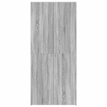 Sko skab 80 x 35.5 x 180 cm Konstrueret træ Grå