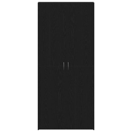 Sko skab 80 x 35.5 x 180 cm Konstrueret træ Sort
