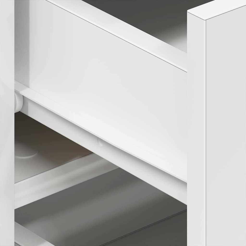 Sideboard med skuffe Hvid 120 x 36 x 69 cm Konstrueret træ