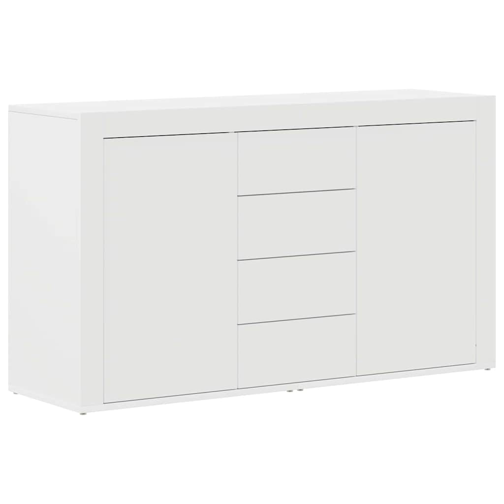 Sideboard med skuffe Hvid 120 x 36 x 69 cm Konstrueret træ