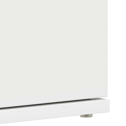 Sko skab 80 x 39 x 178 cm Konstrueret træ Hvid
