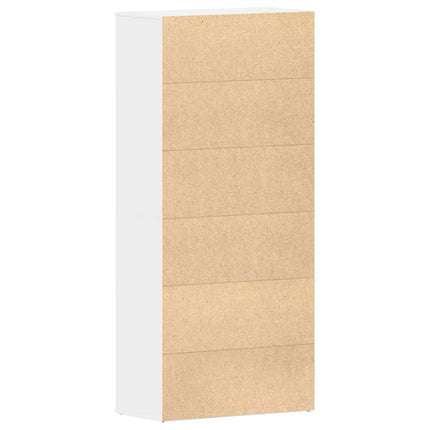 Sko skab 80 x 39 x 178 cm Konstrueret træ Hvid