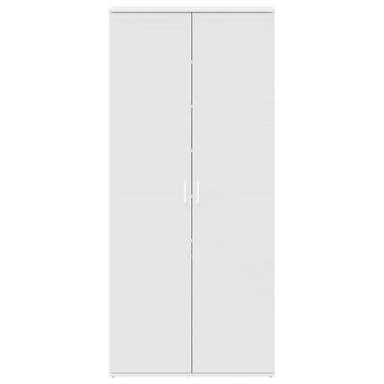Sko skab 80 x 39 x 178 cm Konstrueret træ Hvid