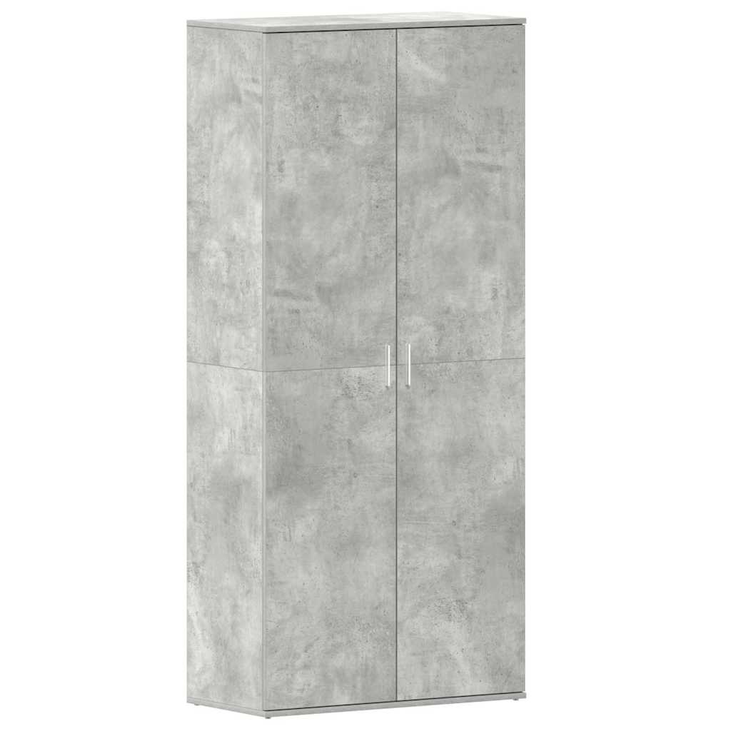 Sko skab med hylde Beton Grå 80 x 39 x 178 cm Konstrueret træ