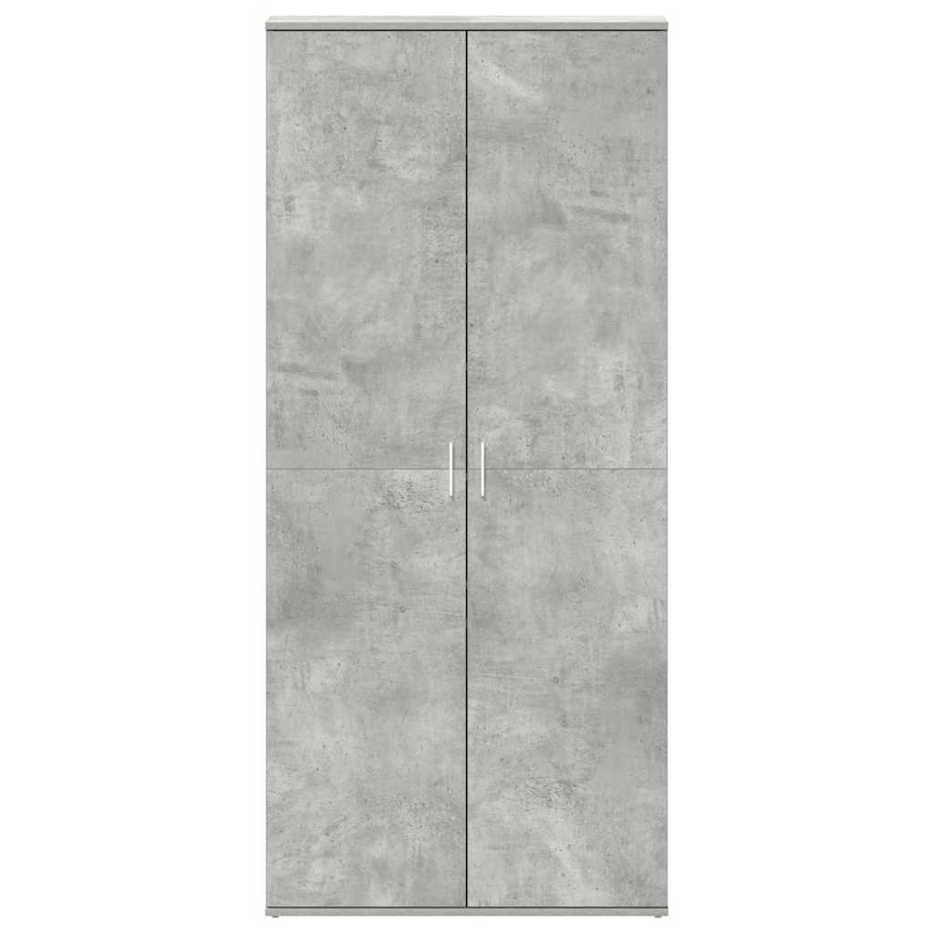 Sko skab med hylde Beton Grå 80 x 39 x 178 cm Konstrueret træ