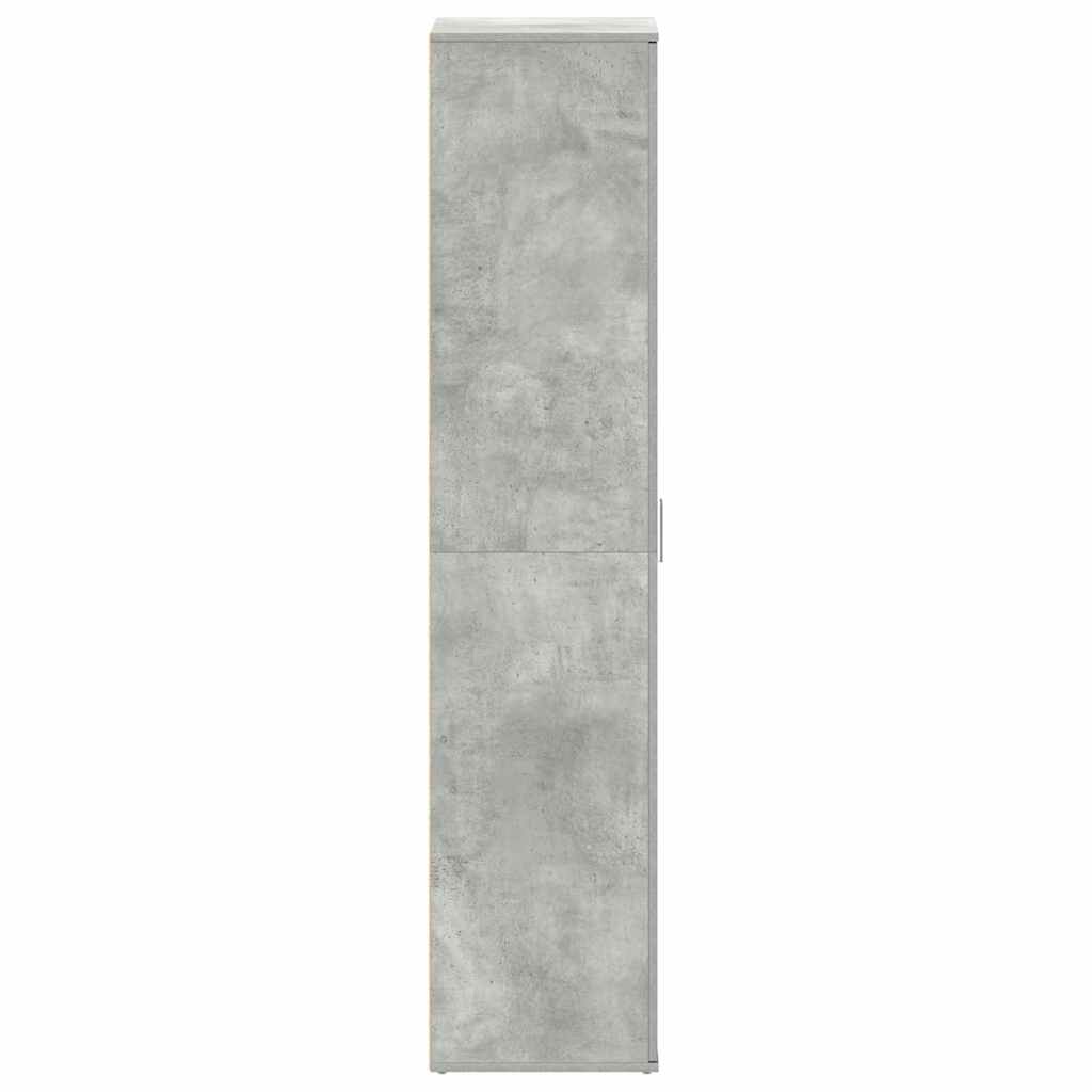 Sko skab med hylde Beton Grå 80 x 39 x 178 cm Konstrueret træ