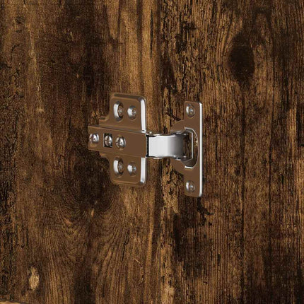 Sko skab 80 x 39 x 178 cm Konstrueret træ Røget eg