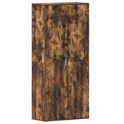 Sko skab 80 x 39 x 178 cm Konstrueret træ Røget eg