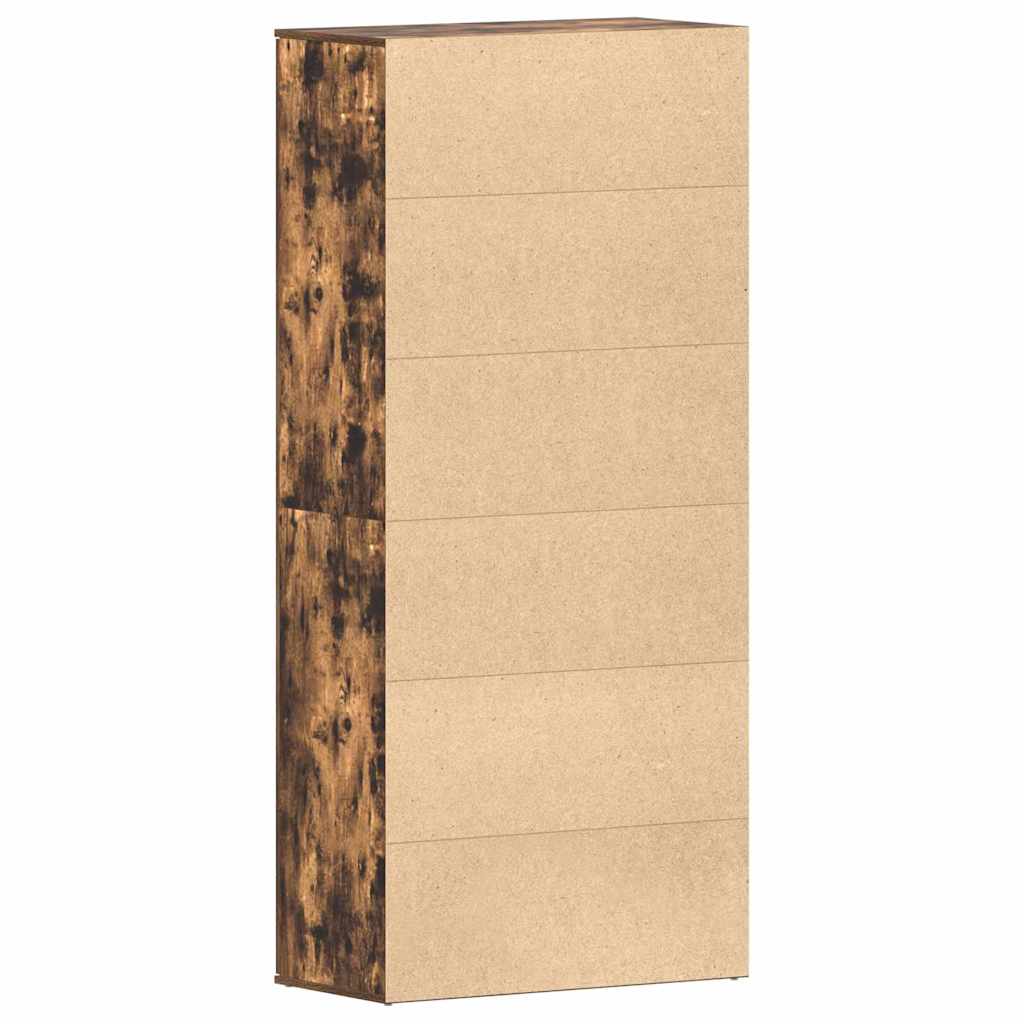 Sko skab med hylde Røget eg 80 x 39 x 178 cm Konstrueret træ