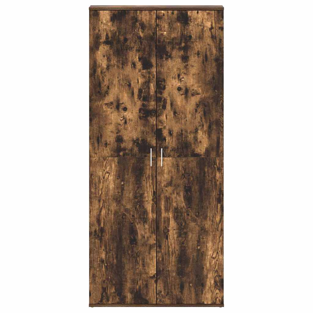 Sko skab med hylde Røget eg 80 x 39 x 178 cm Konstrueret træ