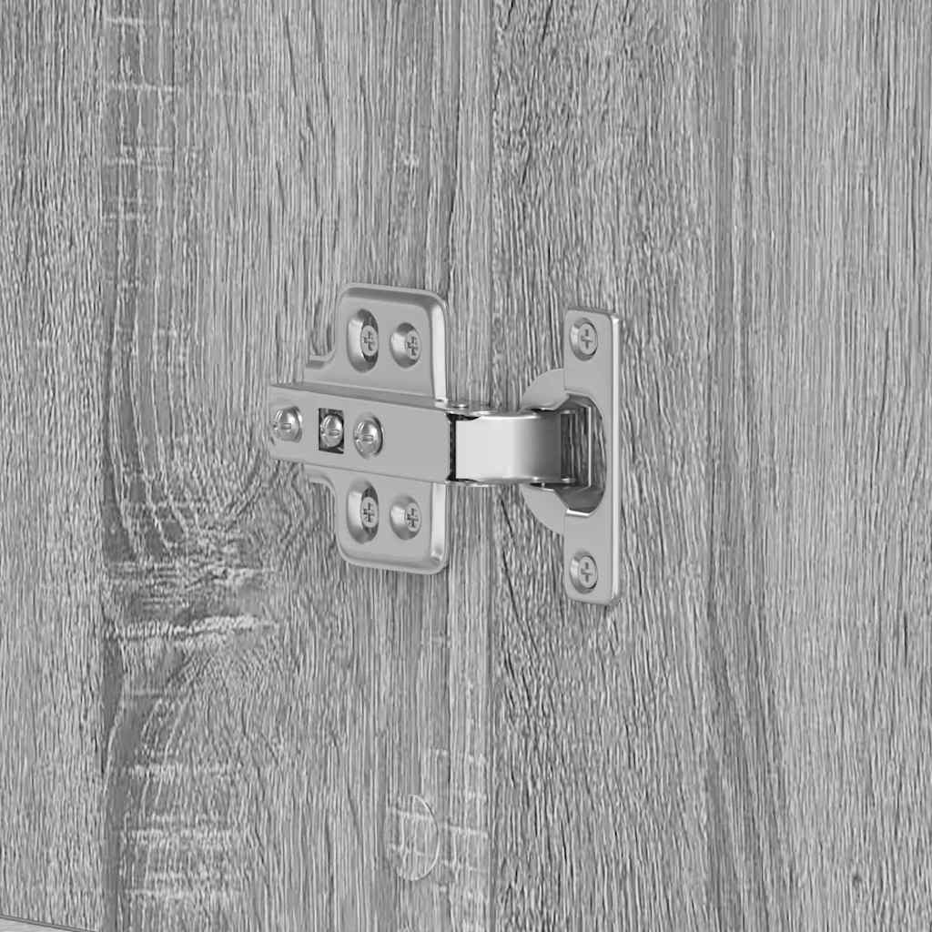 Sko skab med hylde Grå Sonoma 80 x 39 x 178 cm Konstrueret træ