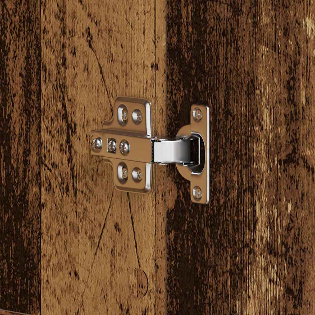 Sko skab med hylde Gammelt træ 80 x 39 x 178 cm Konstrueret træ