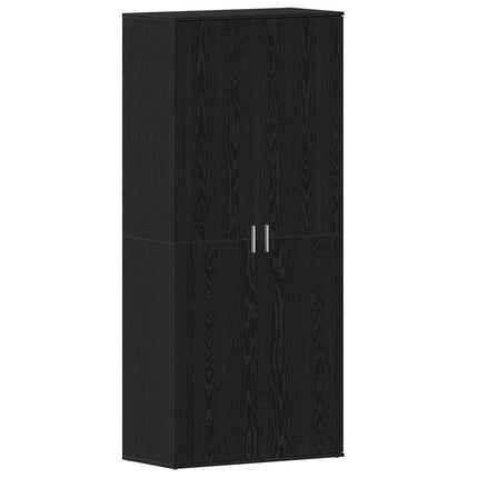 Sko skab 80 x 39 x 178 cm Konstrueret træ Sort eg