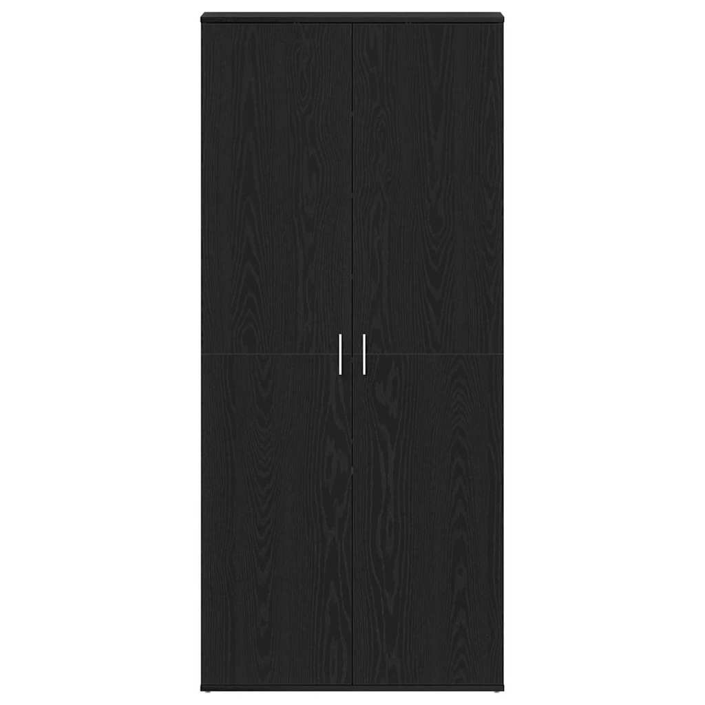 Sko skab med hylde Sort eg 80 x 39 x 178 cm Konstrueret træ