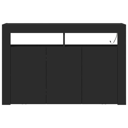 Sideboard Sort 116 x 30 x 75 cm Konstrueret træ