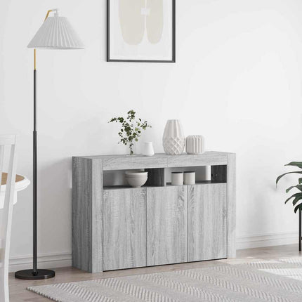 Sideboard Grå Sonoma 116 x 30 x 75 cm Konstrueret træ