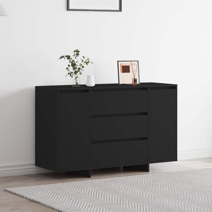 Sideboard med skuffe Sort 120 x 41 x 75 cm Konstrueret træ