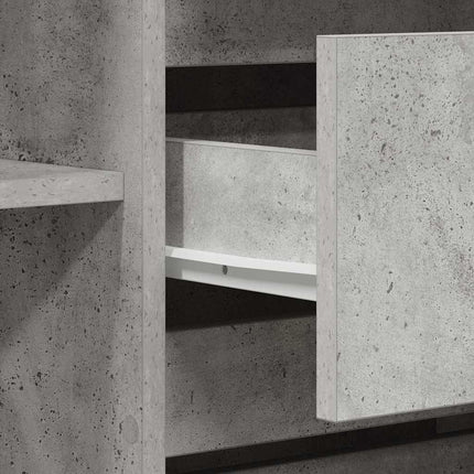 Sideboard Beton Grå 120 x 41 x 75 cm Konstrueret træ