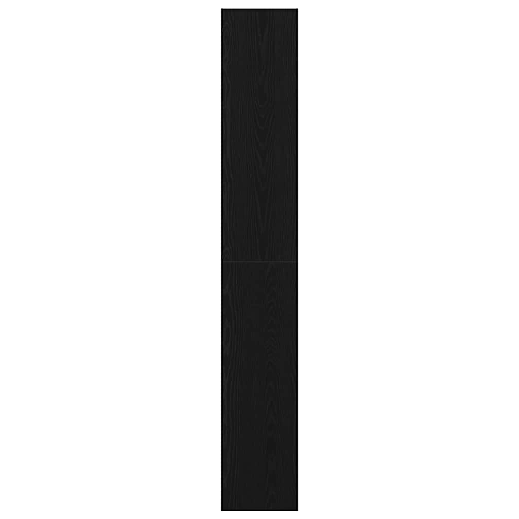 Bogskab med hylde Sort eg 80 x 30 x 198 cm Konstrueret træ