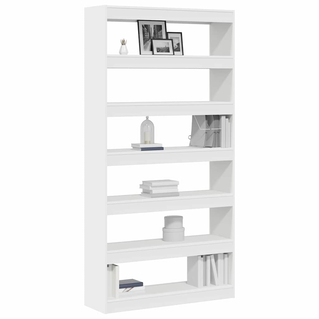 Bogskab Hvid 100 x 30 x 198 cm Konstrueret træ