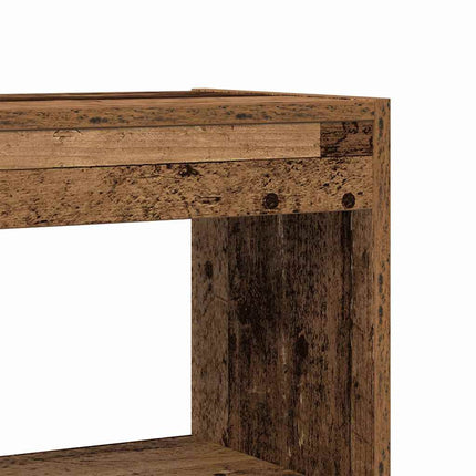 Bogskab 6 niveauer 100 x 30 x 198 cm Konstrueret træ Affaldstræ