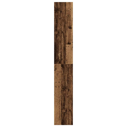 Bogskab 6 niveauer 100 x 30 x 198 cm Konstrueret træ Affaldstræ