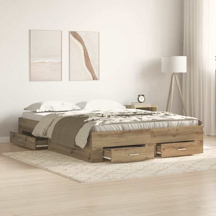 Sengestel Artisan Egetræ 140 x 200 cm Konstrueret træ
