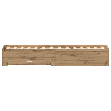 Sengestel med skuffe Artisan Egetræ 90 x 200 cm Konstrueret træ