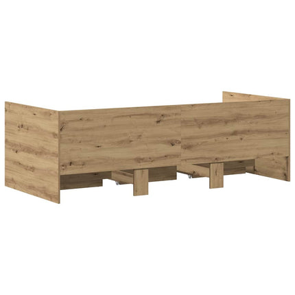 Daybed med skuffe Artisan Egetræ 90 x 190 cm Konstrueret træ
