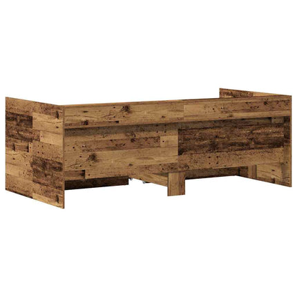 Daybed med skuffe Gammelt træ 75 x 190 cm Konstrueret træ