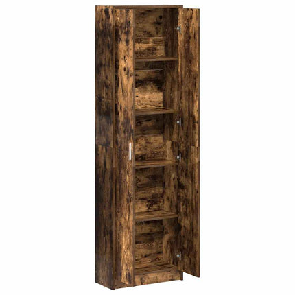 Garderobeskab Røget eg 55 x 25 x 189 cm Konstrueret træ