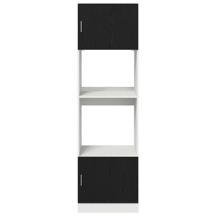 Hængeskab med hylde Sort eg 60 x 57 x 207 cm Konstrueret træ