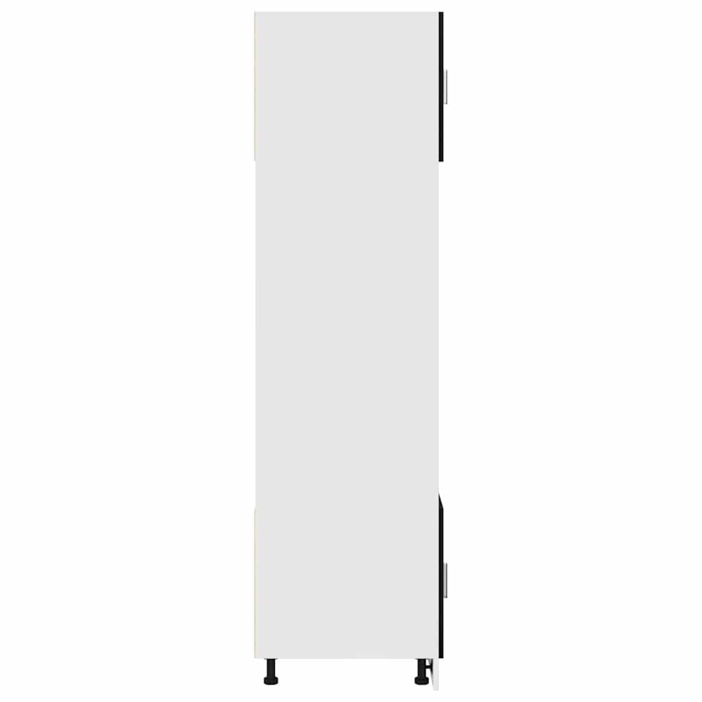 Hængeskab med hylde Sort eg 60 x 57 x 207 cm Konstrueret træ