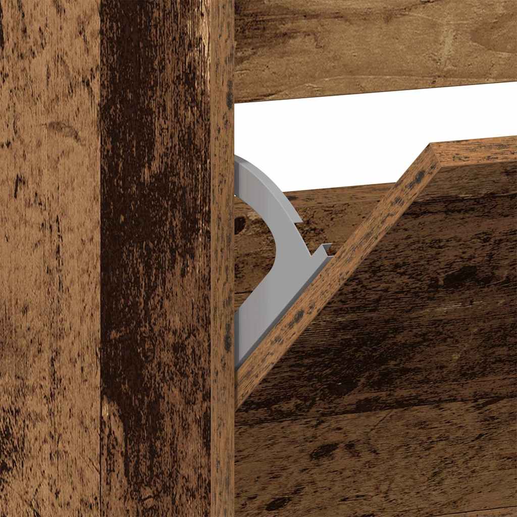 Skoskab med dør Gammelt træ 80 x 21 x 163.5 cm Konstrueret træ