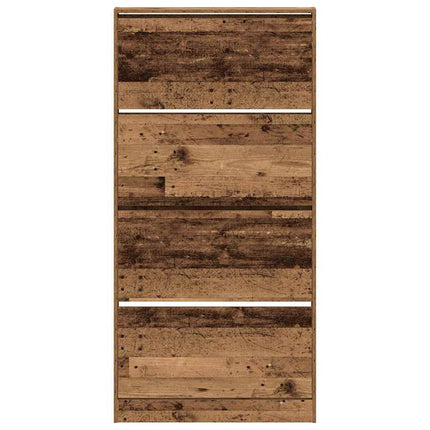 Sko skab 80 x 21 x 163,5 cm Konstrueret træ Gammelt træ