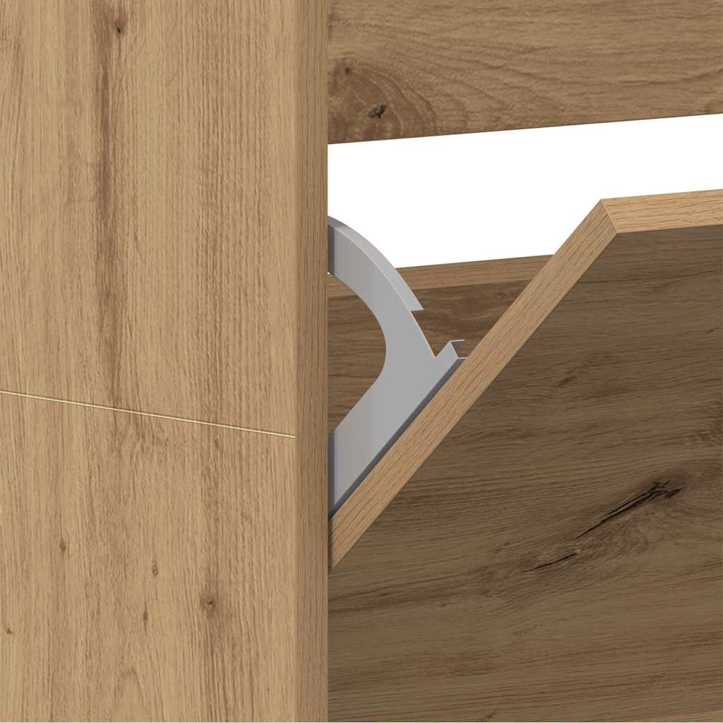 Skoskab med dør artisan eg 80 x 21 x 163.5 cm Konstrueret træ