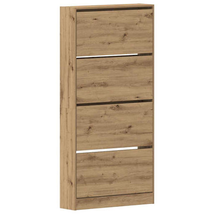 Sko skab 80 x 21 x 163,5 cm Konstrueret træ Artisan Egetræ