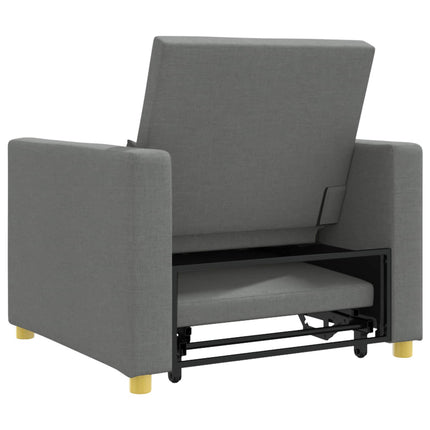 Utrækkelig sovesofa enkelt Mørkegrå 90 x 165 x 87 cm Stof