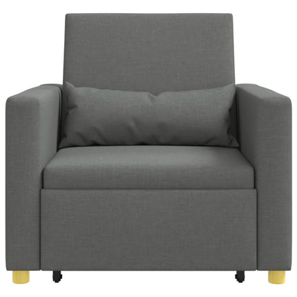 Utrækkelig sovesofa enkelt Mørkegrå 90 x 165 x 87 cm Stof