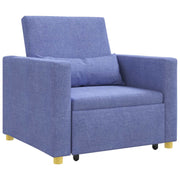 Utrækkelig sovesofa enkelt Jeans Blå 90 x 165 x 87 cm Stof