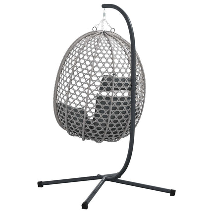 Hængende æggestol polyrattan 104 x 100 x 191 cm