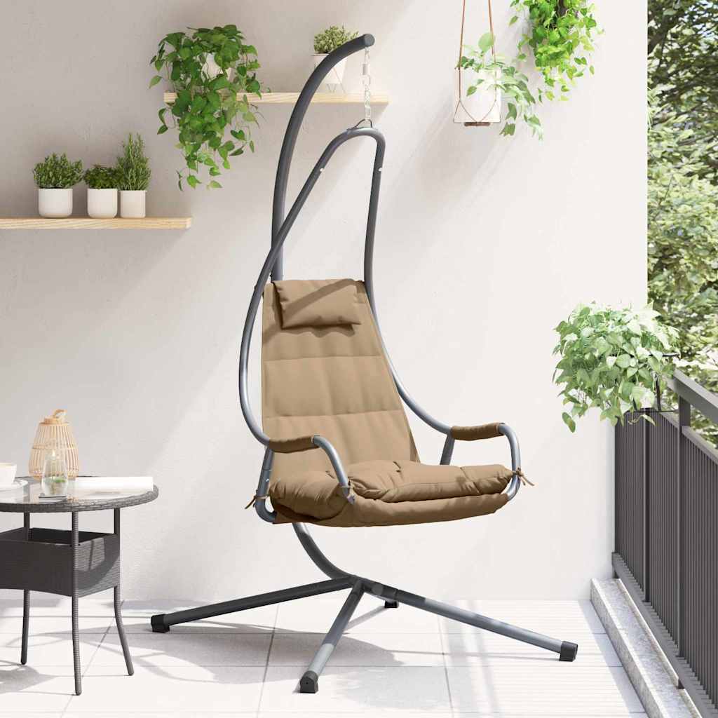 Hængende æggestol Gråbrun 94 x 107 x 196.5 cm Stål