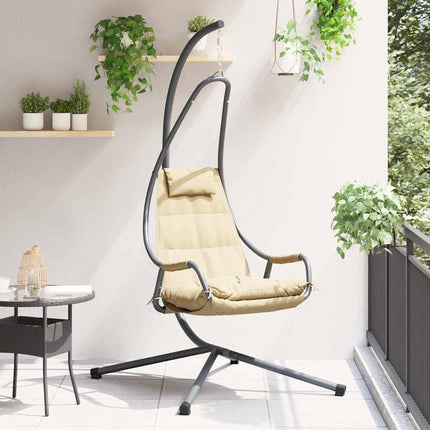 Hængende æggestol Stål 94 x 107 x 196,5 cm Beige