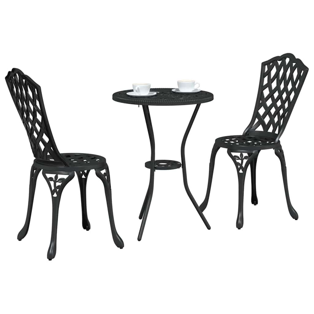 Have Bistro Sæt 3 pcs Sort Aluminium