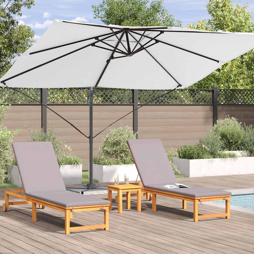 Parasol Sandfarvet 351 x 250 x 260 cm Polyester og Aluminium