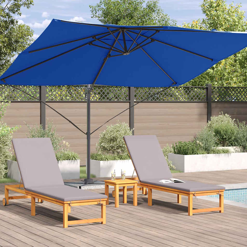 Parasol Azurblå 351 x 250 x 260 cm Polyester og Aluminium
