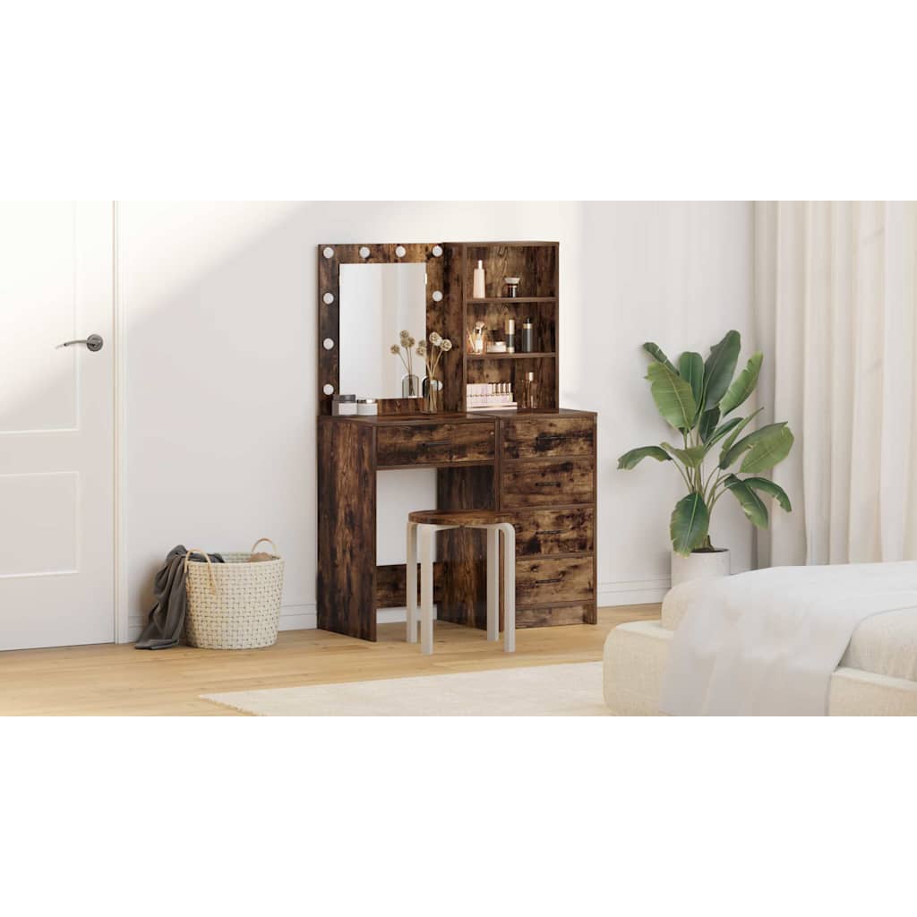 Klædeskab med hylde 2 pcs Brun 50 x 41 x 135 cm Konstrueret træ